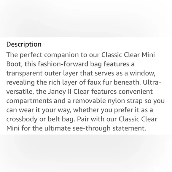 UGG BRAND NEW JANEY II CLEAR CHEETAH PRINT CROSSBODY BAG - Picture 12 of 12